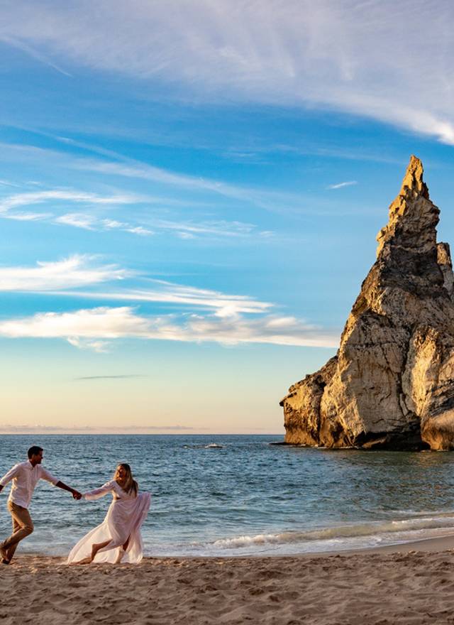 Prewedding de Pré Wedding Wladia e Diogo - Praia da Ursa - Portugal