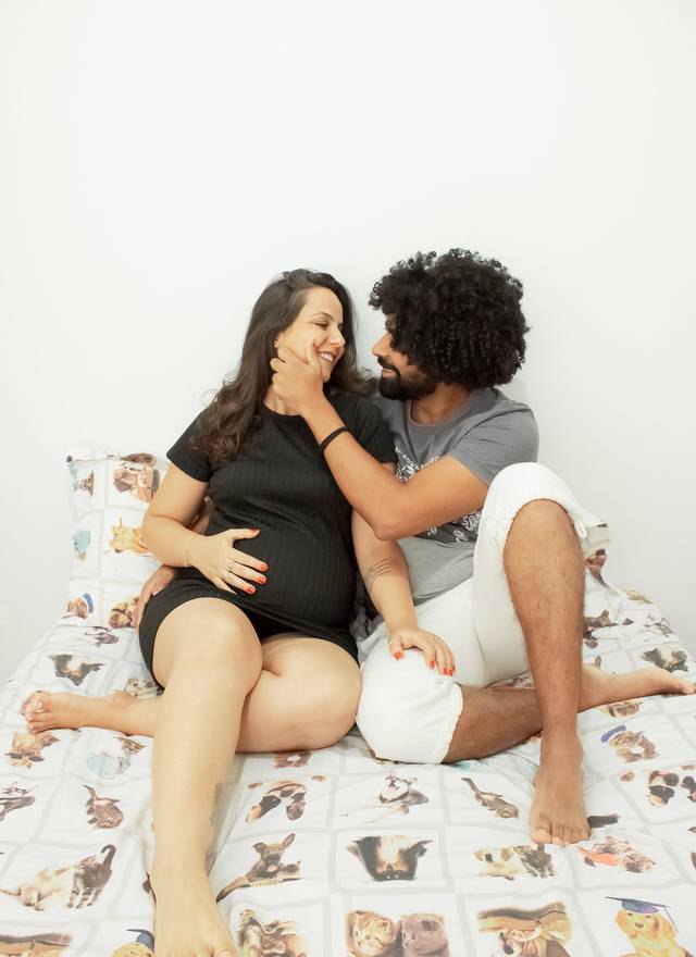 Gestante em Casa de memórias para o luca