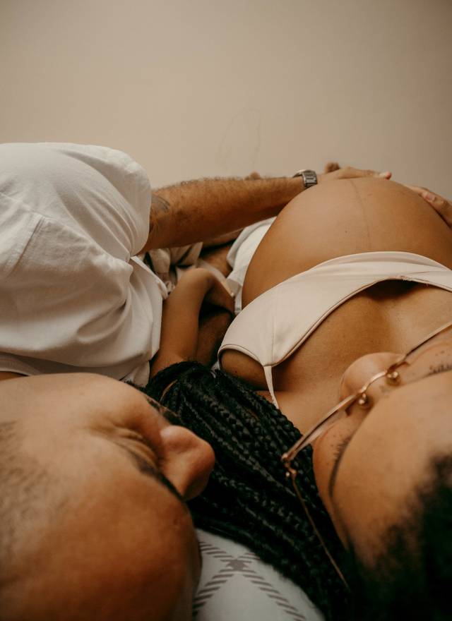 Gestante em Casa de memórias para a Lívia