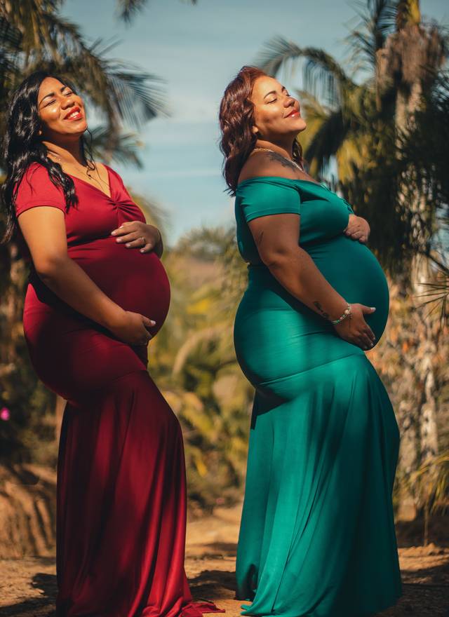 Gestante de Juliane e Bruna Marques