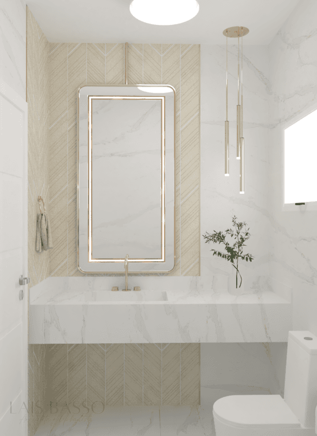 Projetos de interiores de Lavabo Clean