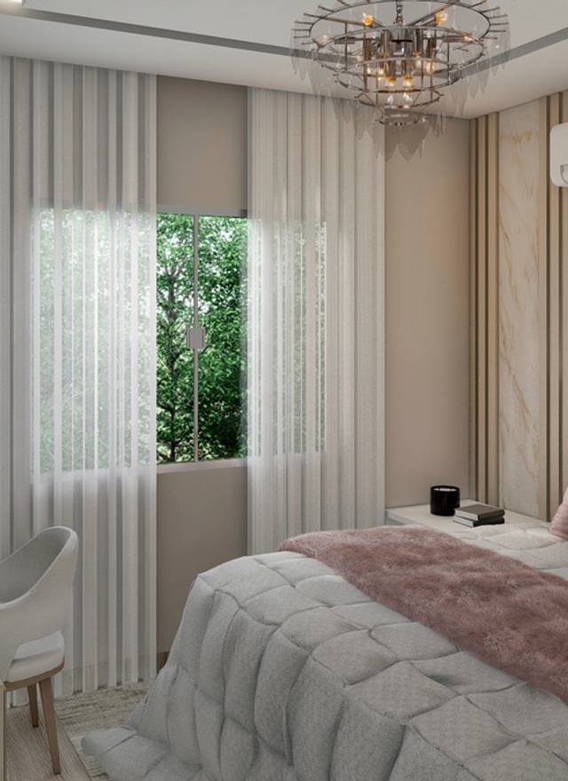 Projetos de interiores de Suíte Master + Closet