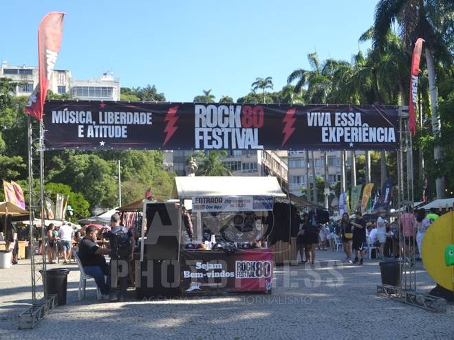 Fotojornalismo de Rock 80 Festival 2026 na Praça Luís de Camões, na Glória, Rio de Janeiro