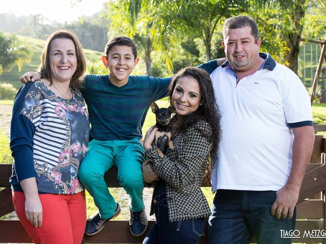 Família de Ludghera e Márcio