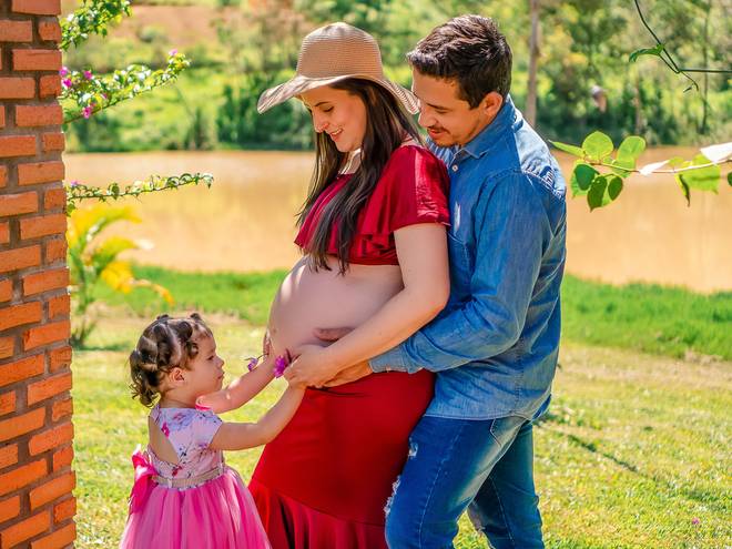 Gestantes  de Mamãe Elisangela + Papai Julio Cesar + Maninha Valentina - A espera de Ana Júlia