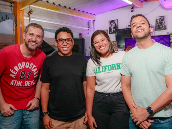 Evento de Podcast na Demel