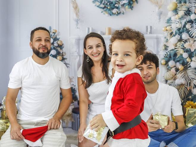 Natal 2021 de Cassiano, Luciana, Yago 7 Matteo