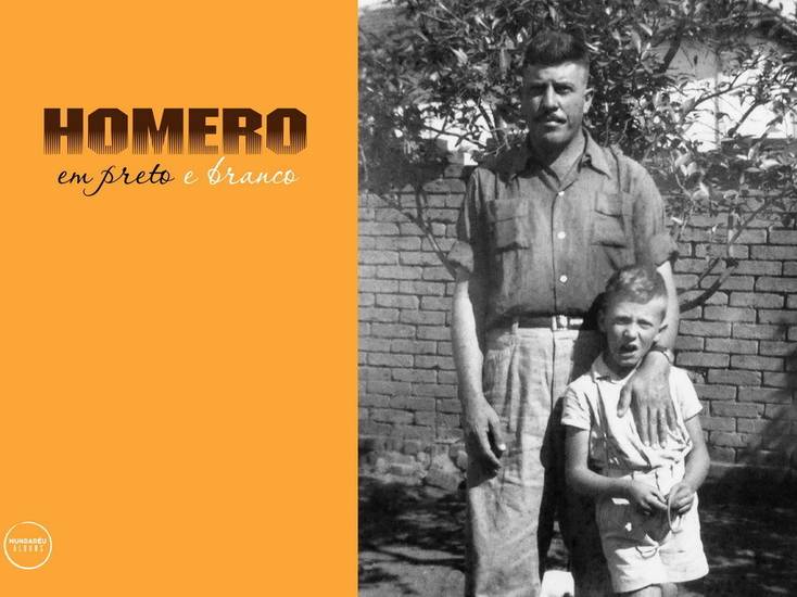 fotos restauradas de álbum Homero em Preto e Branco com fotos restauradas