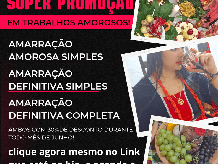 Amarração amorosa definitiva  de Promoções, mês dos namorados 