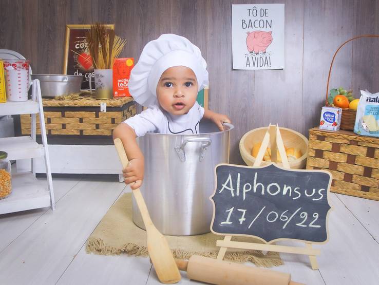 ACOMPANHAMENTO MENSAL de ENZO - ENSAIO MINI CHEF DE COZINHA