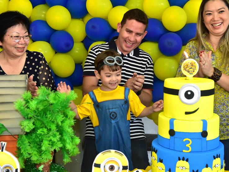 Aniversário em Escola de 3 Anos de Dimitri