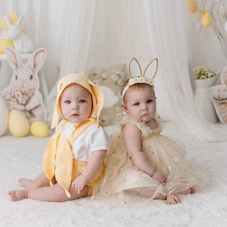 Páscoa 2026 de Beatriz e Henrique 6 meses Páscoa 2026