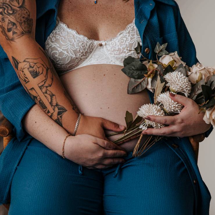 Gestante de Bruna à espera de Miguel