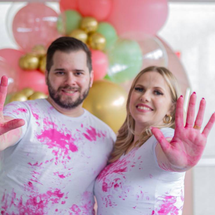 Chá de bebe e revelação  de Michelle & Rubens à espera de Manuella