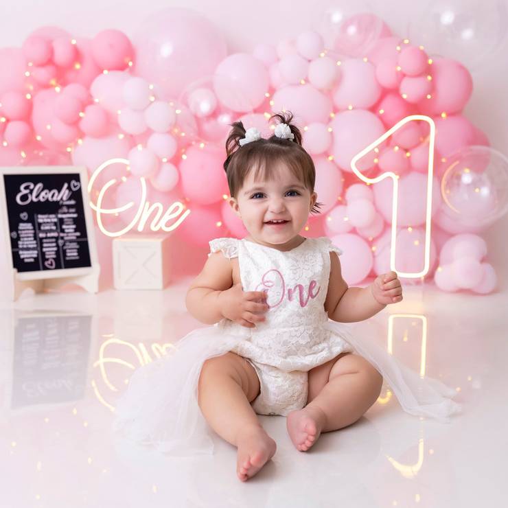 SMASH THE CAKE de Smash the Cake Princesa Rosa da Eloah | Ensaio de 1 Ano em Estúdio em Caraguatatuba