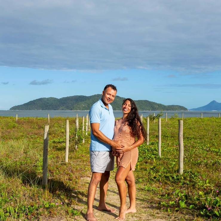GESTANTE de Ensaio gestante na Praia do Capricórnio - Gestante Ray