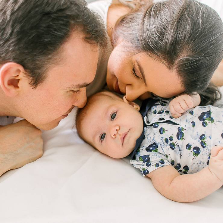Família de Helena 3 meses