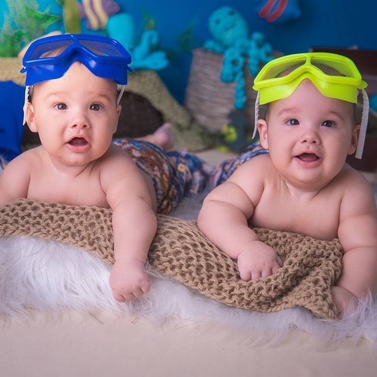 Crianças de Henrique e Rafael 5 meses