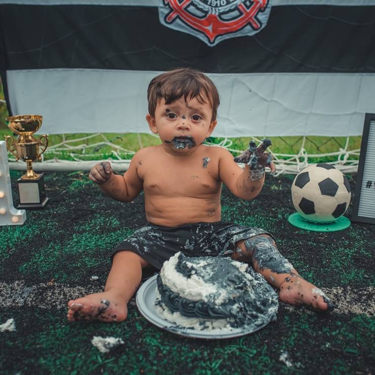Smash The Cake de Daniel 12 meses - Vai Corinthians 