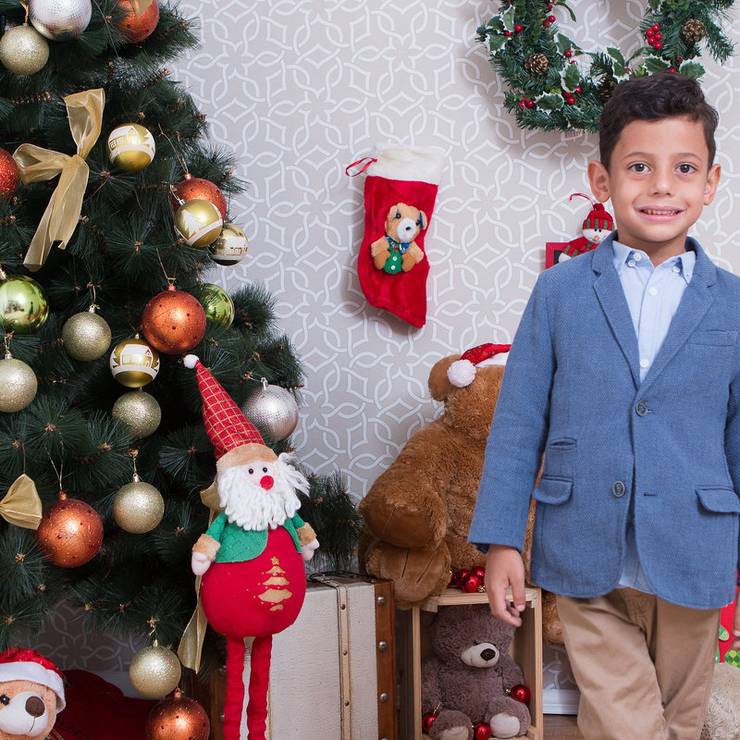 Criança de Ensaio de Natal 