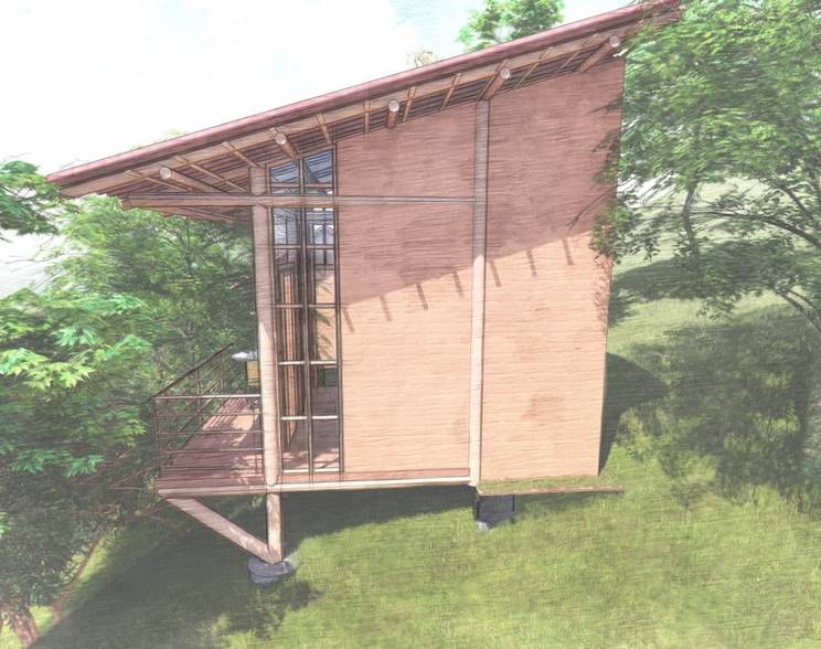 Projetos Arquitetônicos  de Chalé de Bambu