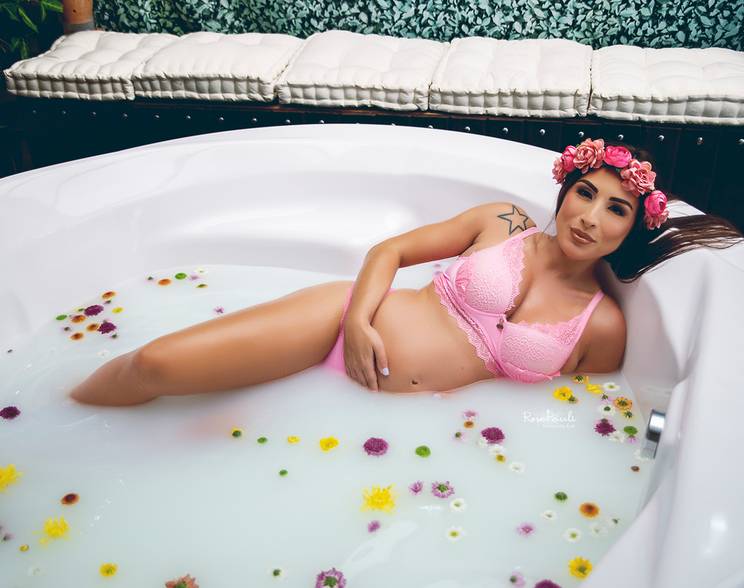 Gestante de Raquel - Milk Bath
