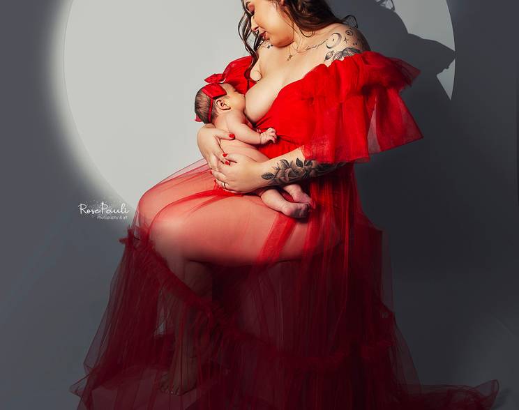 Amamentação de Momento Mamãe e Eu