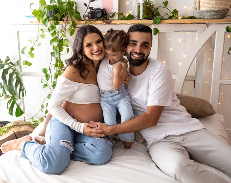 Gestante de Ariane a espera de Catarina