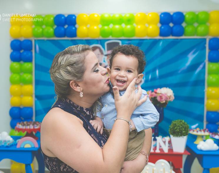fotografia de aniversário infantil  de 1º aninho do Benjamin