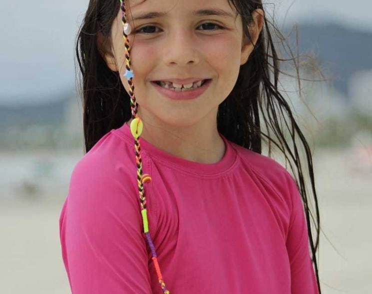 Retratos de Giovanna na praia