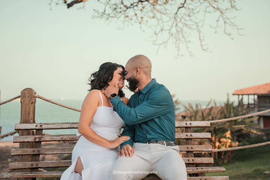 Casamento de Ensaio Pré-Casamento de Vanessa e Franklin – Farol de Santa Luzia, Vila Velha