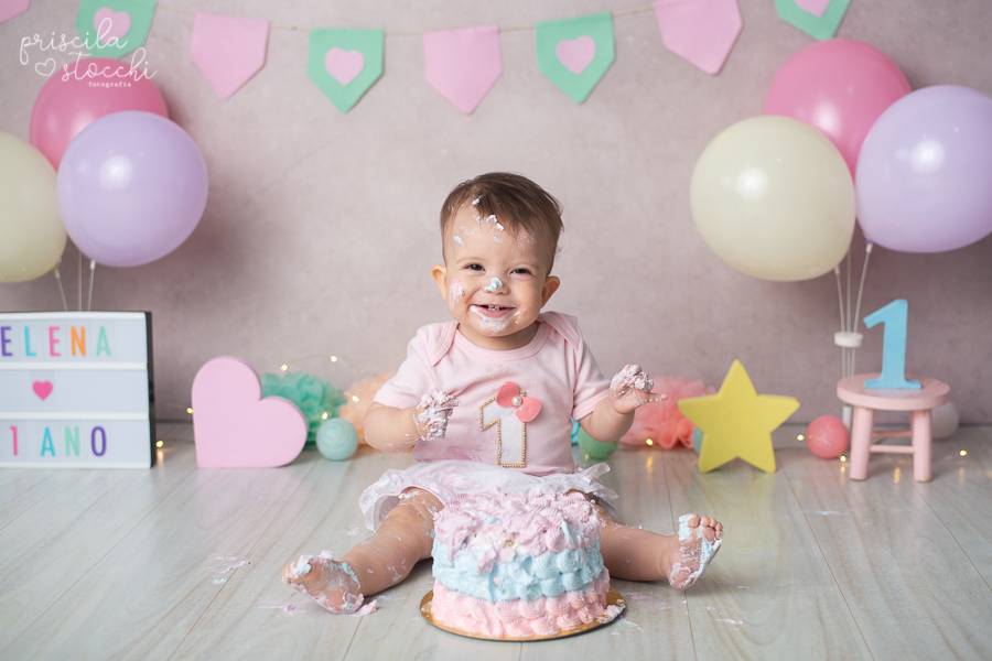 Smash the Cake de SMASH THE CAKE 1 ANO CANDY COLORS - HELENA