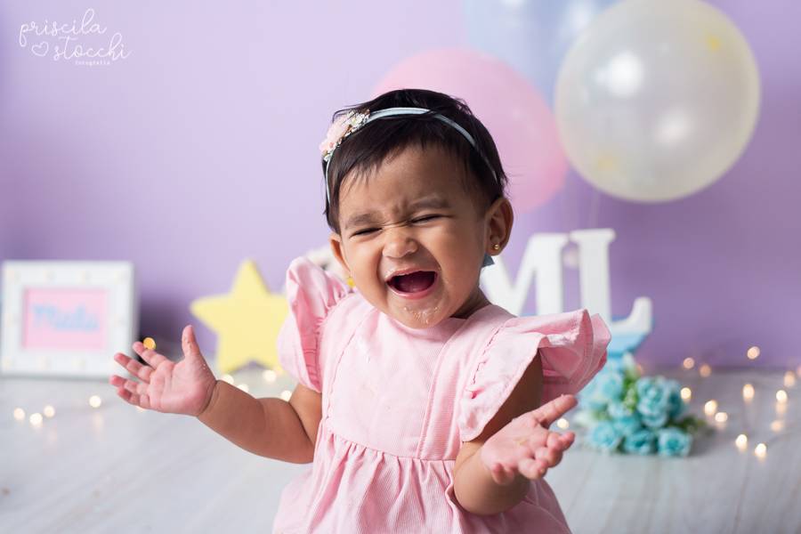 Smash the Cake de Smash the Cake 1 ano Candy Colors - Maria Luíza