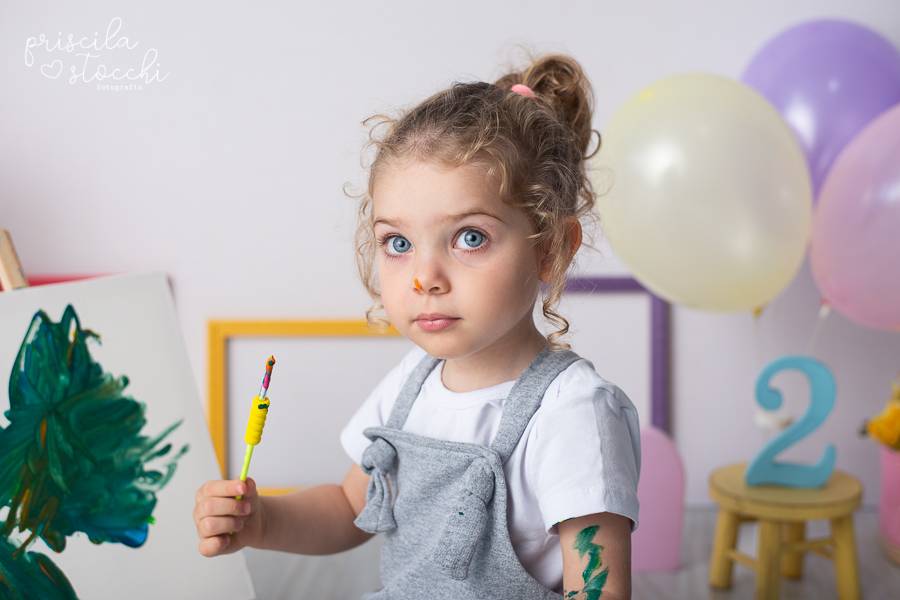 Ensaio com Tintas de Ensaio com Tintas 2 anos - Malu
