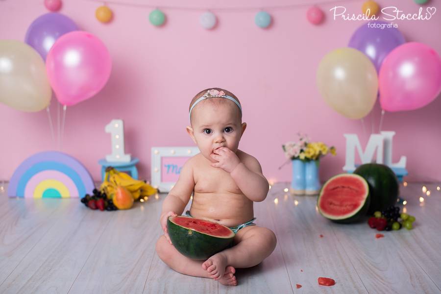 Smash the Cake de Smash the Cake com Frutas 1 ano - Malu