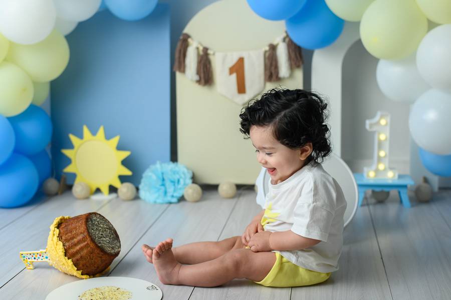 Smash the Cake de Ensaio Smash the Cake 1 ano Tema Sol - Israel