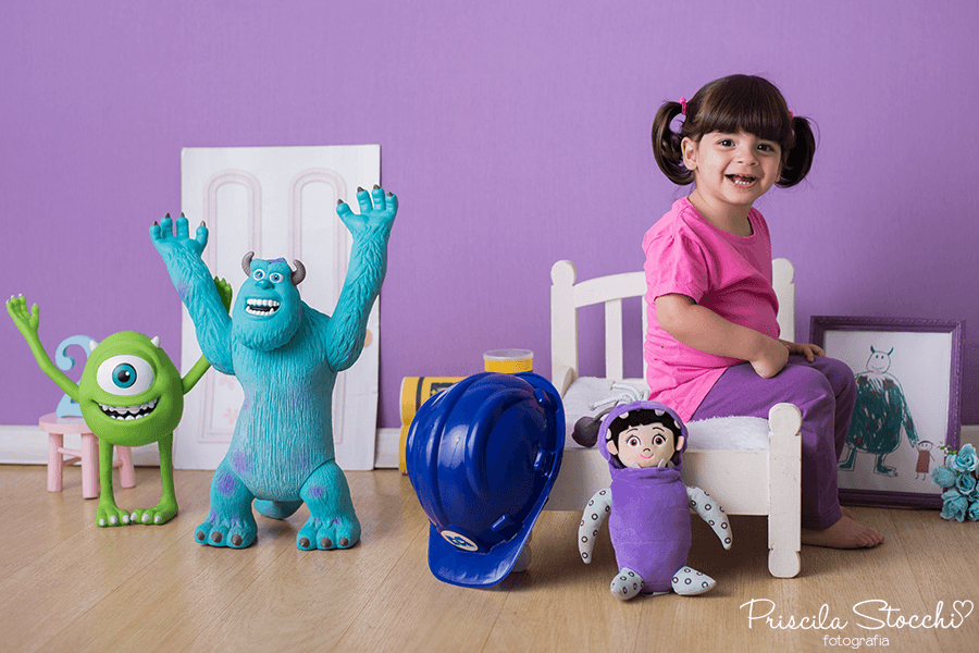 Infantil de Ensaio Fotográfico - Boo Monstros SA - Sophia 2 anos - Estúdio