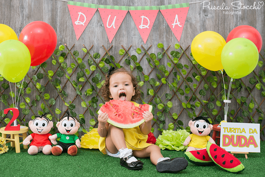 Infantil de Ensaio Fotográfico - Duda 2 anos - Magali Turma da Monica - Estúdio