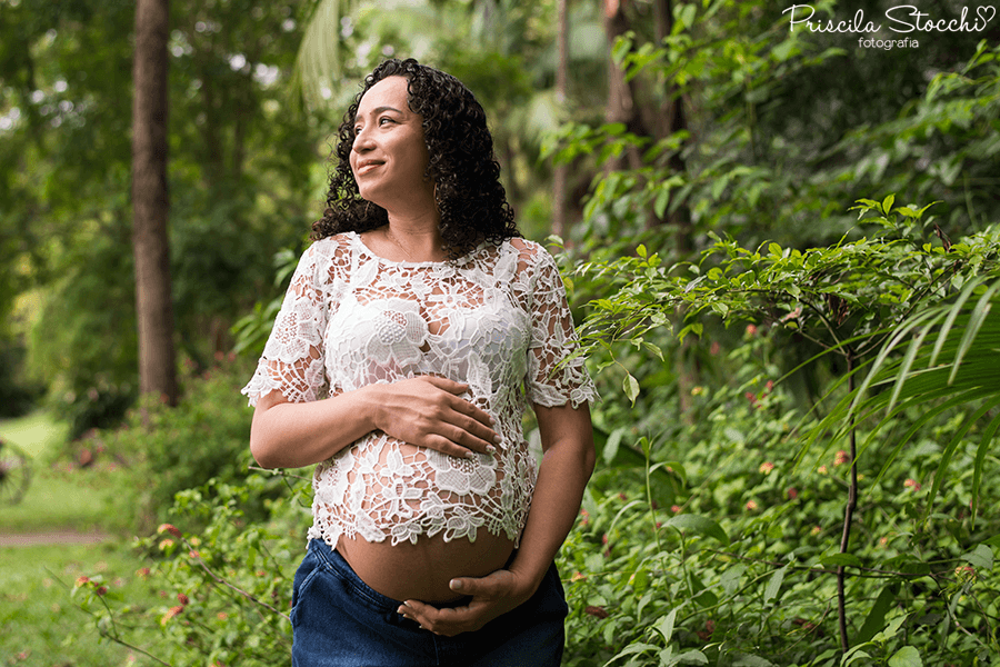 Gestante de Ensaio Gestante - Bernardo 35 semanas - Parque Burle Marx - Externo