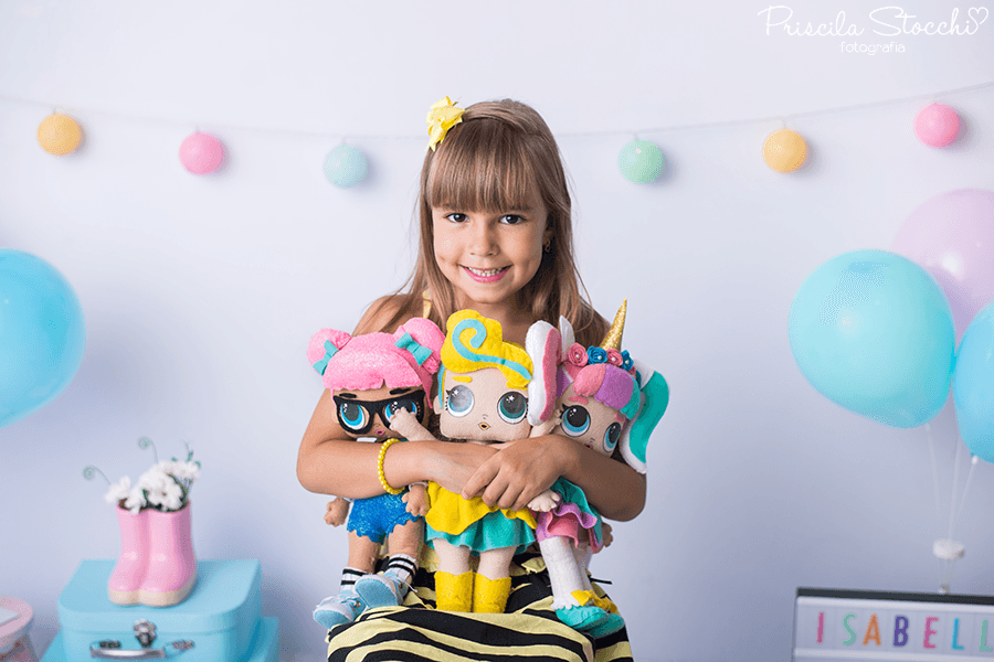 Infantil de Ensaio Fotográfico - Isabella 6 anos - LOL Surprise