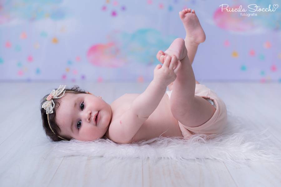 Bebês de Ensaio Fotográfico Bebê - Rafaella 6 meses - Estúdio