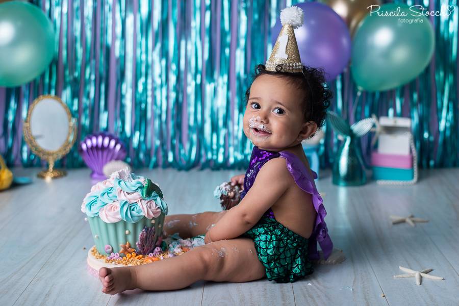 Smash the Cake de SMASH THE CAKE - YASMIN 1 ANO - PEQUENA SEREIA