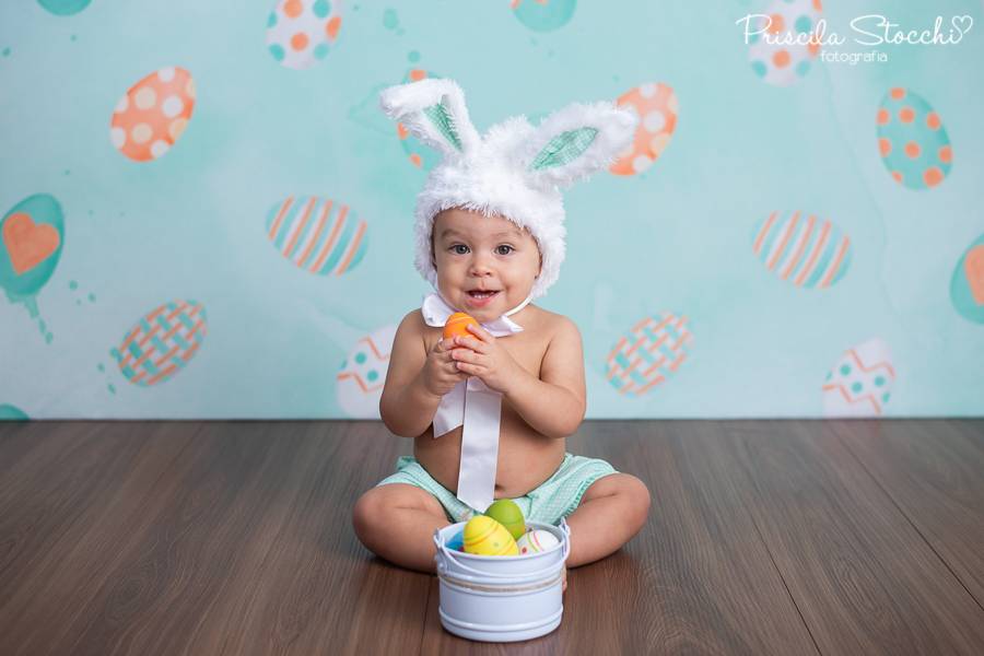 Mini Sessão de MINI SESSÃO PÁSCOA 2020 - VITOR 9 MESES