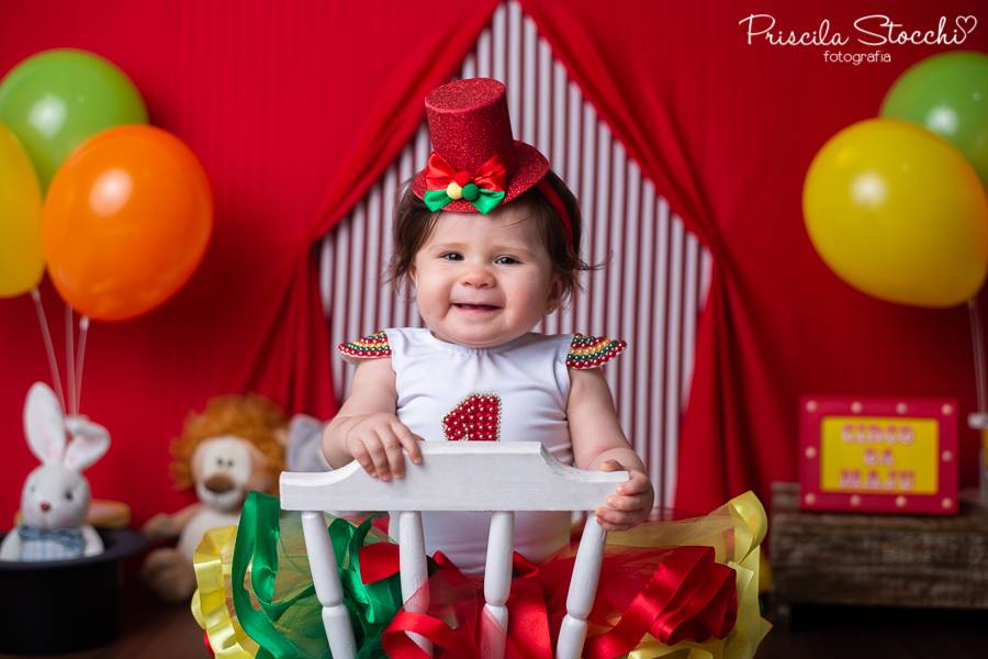 Bebês de ENSAIO FOTOGRÁFICO 1 ANO - MARIA JÚLIA - CIRCO