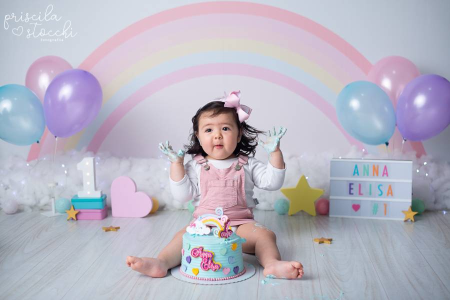 Smash the Cake de SMASH THE CAKE - ANNA ELISA 1 ANO - ARCO-ÍRIS