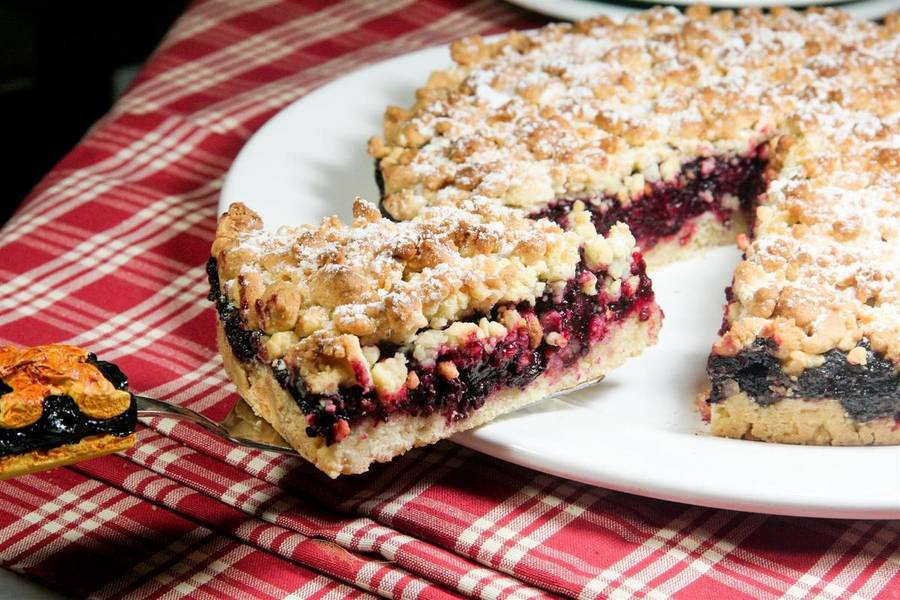 Tortas de Streusel de Frutas Vermelhas