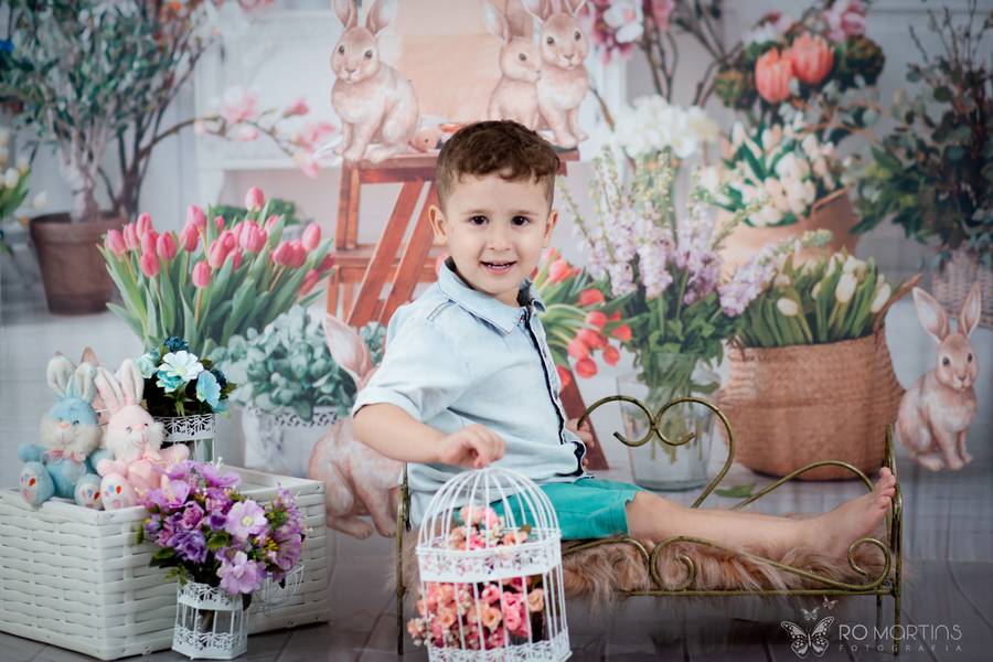 Ensaio Infantil de Ensaio de Páscoa Lavínia e Gustavo ♥