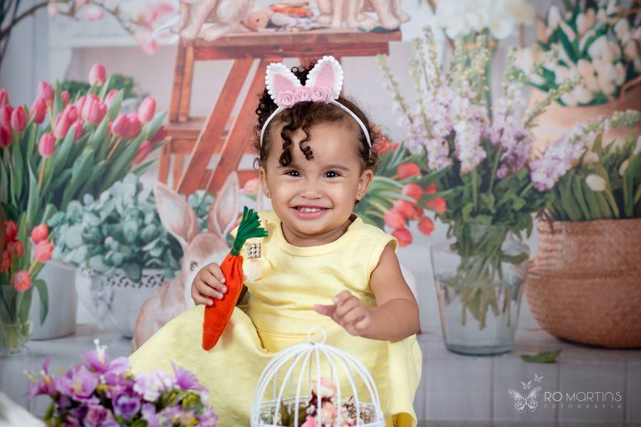 Ensaio Infantil de Ensaio de Páscoa da Isabella 