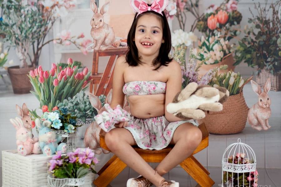 Ensaio Infantil de Ensaio de Páscoa da Yasmin