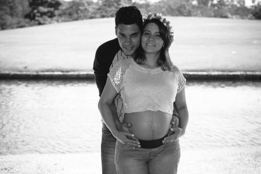 Gestante de Gilmara e Vinícius esperando a Sofia